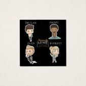 INFERNALLY MINE KAARTEN VIERKANTE VISITEKAARTJES (Achterkant)