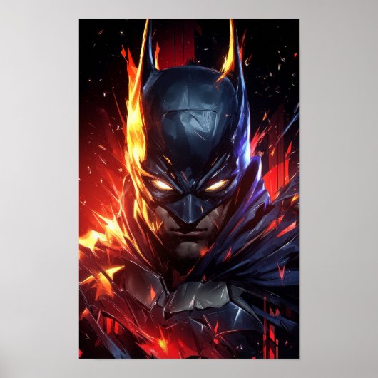 Inferno Batman Digital Art Poster (Voorkant)