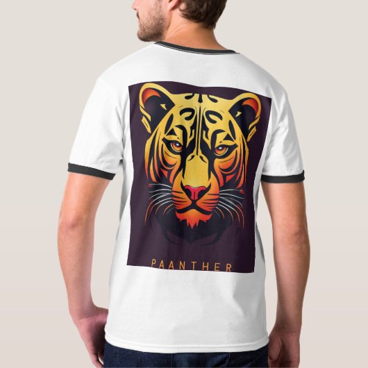 Inferno bewaker majestueuze panter dierlijke ontwe t-shirt (Achterkant)