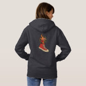 Inferno Bloom – Flame & Flower Sneaker Art Hoodie (Achterkant volledig)