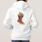Inferno Bloom – Flame & Flower Sneaker Art Hoodie (Achterkant)