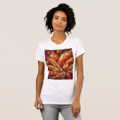 Inferno Bloom — Stralende Vuur Veer Mandala T-shirt (Voorkant volledig)