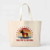 Inferno Canine Grote Tote Bag (Voorkant)