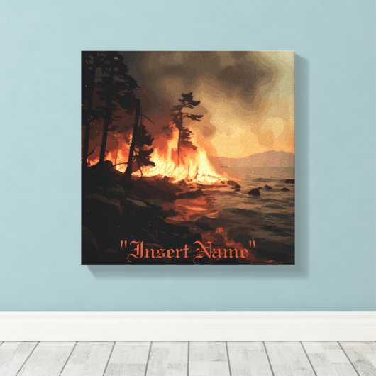 Inferno Canvas Afdruk (Insitu (Houten vloer))