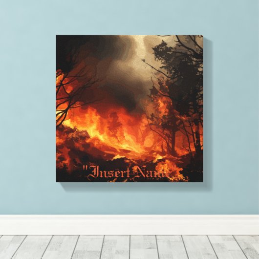 Inferno Canvas Afdruk (Insitu (Houten vloer))