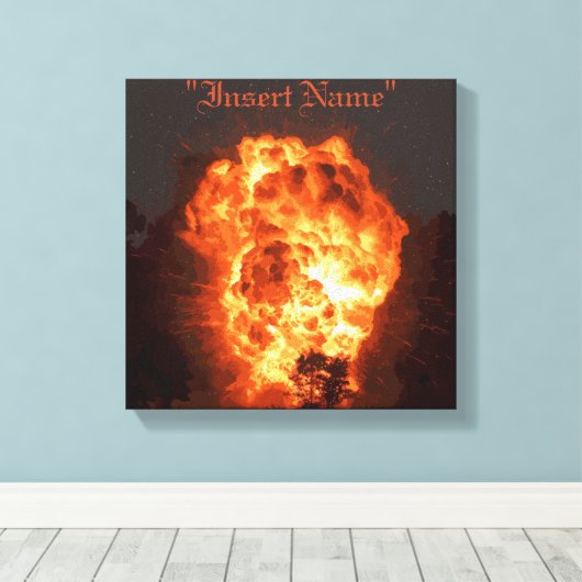 Inferno Canvas Afdruk (Insitu (Houten vloer))