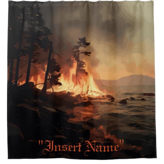 Inferno douchegordijn (Voorkant)