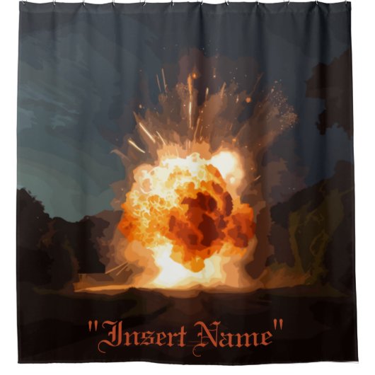 Inferno douchegordijn (Voorkant)