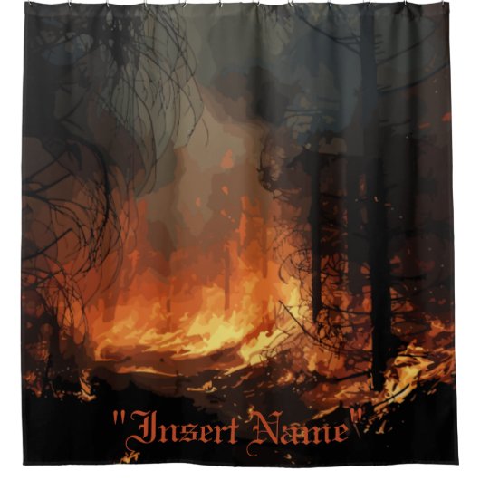 Inferno douchegordijn (Voorkant)