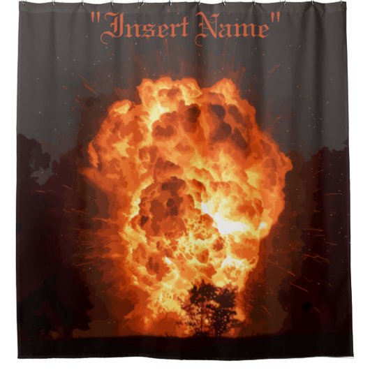 Inferno douchegordijn (Voorkant)