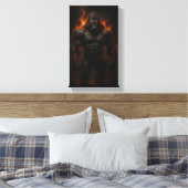 Inferno Gorilla: Ontketen het Beest Binnen Canvas Afdruk (Insitu (Slaapkamer))