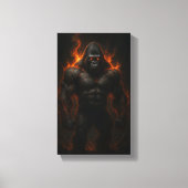 Inferno Gorilla: Unleash the Beast Within Canvas Afdruk (Voorkant)