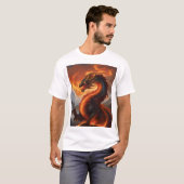 Inferno Guardian: De Vurige Beschermdraak T-shirt (Voorkant volledig)