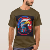 Inferno Guardian: Eagle Head Tattoo Design T-shirt (Voorkant)