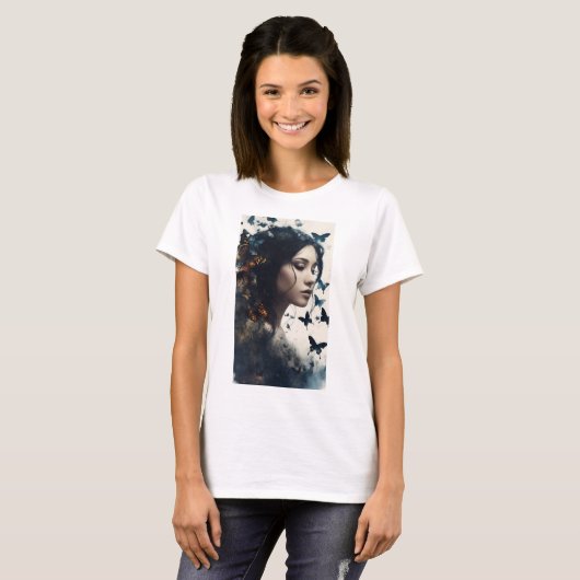 Inferno guardian majestueuze vlinders op paleBlack T-shirt (Voorkant volledig)