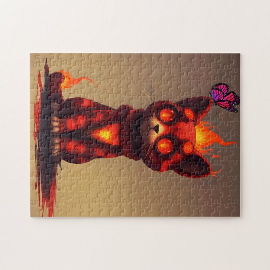 Inferno-Kat Legpuzzel (Horizontaal)