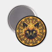 Inferno Kat Mandala Magneet (Voorkant / Achterkant)