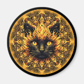 Inferno Kat Mandala Magneet (Voorkant)