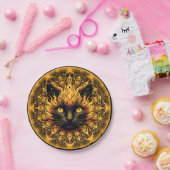 Inferno Kat Mandala Papieren Bordje (Feest)