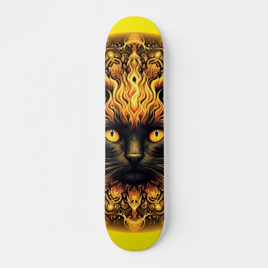 Inferno Kat Mandala Persoonlijk Skateboard (Voorkant)