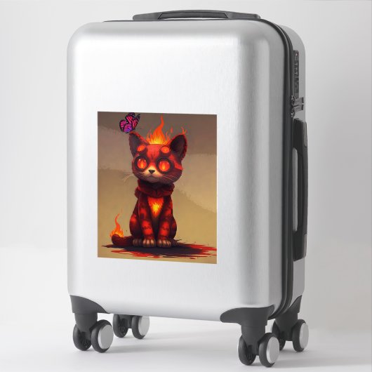 Inferno-Kat Sticker (Koffer)