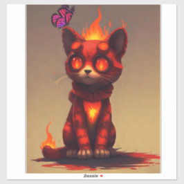 Inferno-Kat Sticker