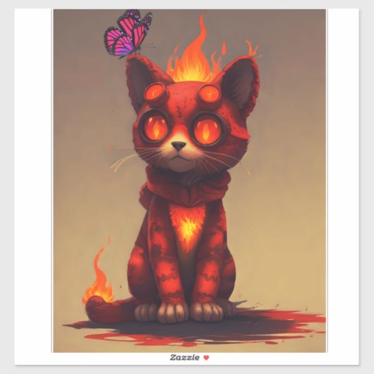 Inferno-Kat Sticker (Vel)