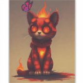 Inferno-Kat Sticker (Voorkant)