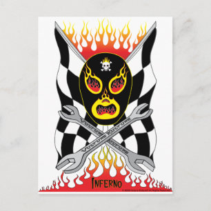 Inferno Luchador Mexican Wrestler Briefkaart