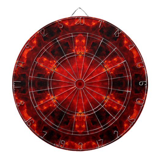 Inferno Nexus – Vurige Kaleidoscoop Art Dartbord (Voorkant)