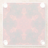 Inferno Nexus – Vurige Kaleidoscoop Art Glazen Onderzetter (Achterkant)