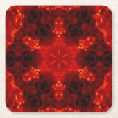 Inferno Nexus – Vurige Kaleidoscoop Art Kartonnen Onderzetters (Voorkant)