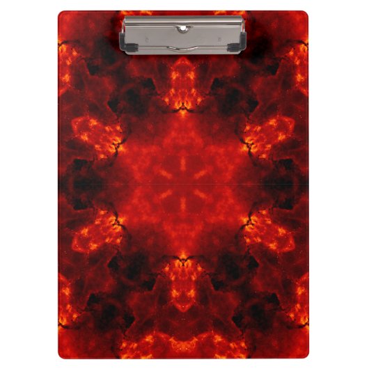 Inferno Nexus – Vurige Kaleidoscoop Art Klembord (Voorkant)