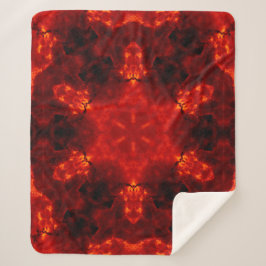 Inferno Nexus – Vurige Kaleidoscoop Art Sherpa Deken