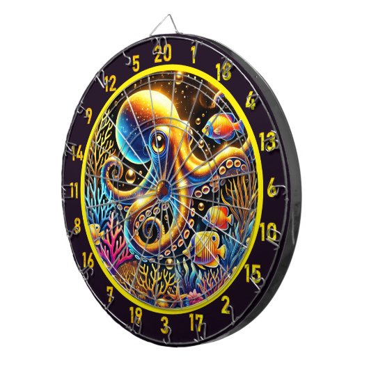 Inferno Octopus Dartboard Dartbord (Voorkant Rechts)