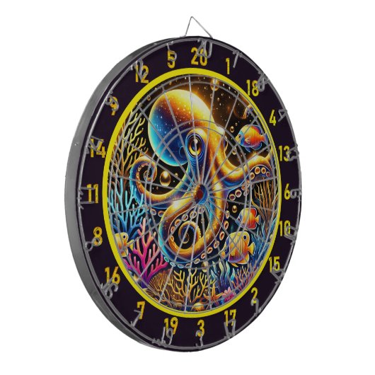 Inferno Octopus Dartboard Dartbord (Voorkant Links)