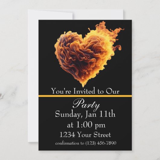 Inferno of Fun Ultimate Fire Party Uitnodigen! Kaart (Voorkant)