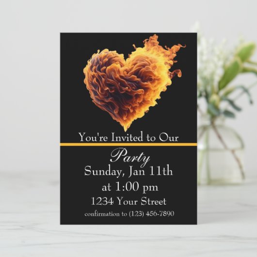 Inferno of Fun Ultimate Fire Party Uitnodigen! Kaart (Staand voorkant)