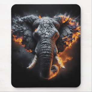 Inferno Olifant – Lava en Vuur Olifant Kunstwerk Muismat