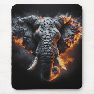 Inferno Olifant – Lava en Vuur Olifant Kunstwerk Muismat