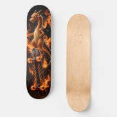 Inferno Oranje Vuur Draak Skate Deck (Voorkant)