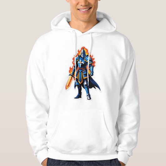 Inferno Paladin – Flamebound Knight Hoodie (Voorkant)