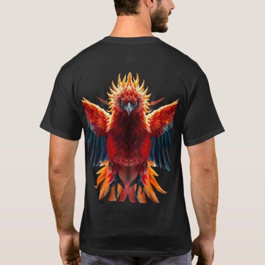🔥 Inferno Phoenix Warrior - Epic Flame T-shirt (Achterkant)