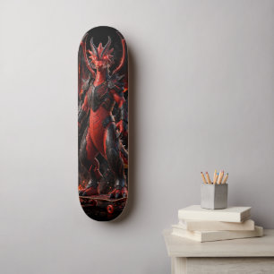 Inferno Rode Draak Skate Deck - Vuur Pantser Beest
