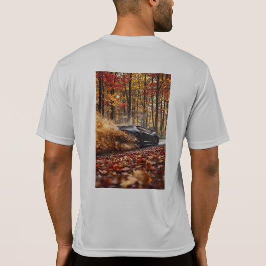 Inferno Run – Black Velocity Through Autumn Flame T-shirt (Achterkant)