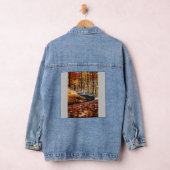 Inferno Run – Zwarte snelheid door herfstvlam Denim Jacket (Hangar)