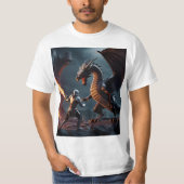 Inferno’s Edge: Knight gaat het beest tegemoet T-shirt (Voorkant)
