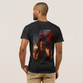 Inferno Sentinel: Gevreesd Demon Warrior T-shirt (Achterkant volledig)