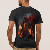 Inferno Sentinel: Gevreesd Demon Warrior T-shirt (Achterkant)