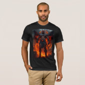 Inferno Sentinel: Gevreesd Demon Warrior T-shirt (Voorkant volledig)